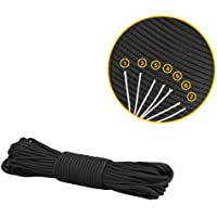EDCX Paracord 550 - Cuerda de paracaídas (nailon- 4 mm- Paracord 550 tipo III- Mil-Spec 7- 250 kg)